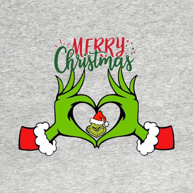 Grinch Heart merry christmas by positive_negativeart